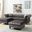 Glory Furniture Nola Reversible Sofa Chaise, Dark Gray