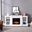 Gallatin Touch Screen Electric Fireplace With Bookcases In White