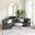Garbi Modular Sectional In Black Velvet
