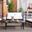 Garnen 4 Piece Living Set In Black and White
