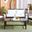 Garnen 4 Piece Living Set In White and Brown