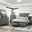 Garretson Youth Platform Bedroom Set with Footboard Storage In Gray