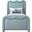 Gavin Chenille Fabric Twin Bed In Blue