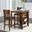 Gia 3 Piece 30 Inch Storage Counter Table and 2 Chairs In Brown