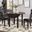Gia 3 Piece 42 Inch Drop Leaf Dining Table and 2 Chairs In Ebony