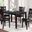 Gia 5 Piece 48 Inch Rectangle Dining Table and 4 Chairs In Ebony
