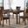 Gia 5 Piece 60 Inch Dining Table and 4 Chairs In Brown