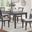 Gia 5 Piece 60 Inch Dining Table and 4 Chairs In Gray