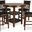 Gia Brown 5 Piece Round Counter Height Dining Room Set
