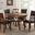 Gia Brown 5 Piece Round Dining Room Set