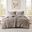 Gia Solid Faux Fur Comforter Mini Set In Gray