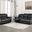 Glarus Manual Reclining Living Room Set In Black