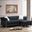 Glory Furniture Raisa Black Sofa Chaise