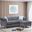 Glory Furniture Raisa Gray Sofa Chaise