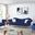 Glory Furniture Wilshire Blue Velvet 3pc Living Room Set