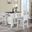 Graham 36 Inch 3 Piece Small Space Counter Height Dining Table with Shelves and 2 Chairs In White