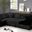 Grande Sectional Sofa with USB-C and Storage Function Made with wood In Black