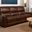 Greenfield Upholstered Power Reclining Sofa Saddle Brown