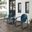 Griffith 3 Piece Retro Outdoor Rocking Chair Set In Navy Gloss