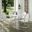 Griffith 5 Piece Round Retro Outdoor Dining Set In White Gloss and White Satin