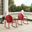 Griffith Retro Outdoor Rocking Chair Set of 2 In Bright Red Gloss