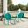 Griffith Retro Outdoor Rocking Chair Set of 2 In Turquoise Gloss
