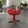 Griffith Retro Outdoor Side Table In Bright Red Gloss