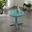 Griffith Retro Outdoor Side Table In Pastel Blue Satin