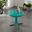 Griffith Retro Outdoor Side Table In Turquoise Gloss