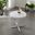 Griffith Retro Outdoor Side Table In White Satin