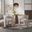 Nash Gwen Luxury Mid-Century Modern Five Piece Dining Set With Upholstered Chairs In Natural