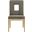 Gwendolyn Linen Textured Fabric Dining Side Chair Set of 2 In Grey and Natural