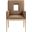 Gwendolyn Vegan Leather Dining Arm Chair In Black and Brown