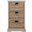 Halle Vintage Grey 3 Wicker Basket Storage Side Table
