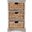 Halle Vintage White 3 Wicker Basket Storage Side Table
