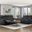 Hancock Double Reclining Living Room Set In Black