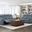 Hancock Double Reclining Living Room Set In Blue