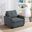 Hannah Dark Gray Woven Convertible Armchair