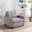 Hannah Gray Woven Convertible Armchair