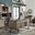 Harper Point Bleached Khaki 66 Inch Executive Home Office Set