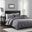 Harper Polyester Velvet Quilted 3 Piece Queen Coverlet Set In Grey