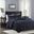 Harper Polyester Velvet Quilted 3 Piece Queen Coverlet Set In Navy