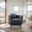 Harper Swivel Chair In Dark Grey