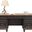 Hartford Wood Double Pedestal Desk In Two Toned Black