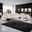 Harvey Sleeper Sectional In Beige and Black