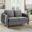 Hathaway Gray Velvet Modern Chic Loveseat Couch