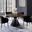 Hemingway 5 Piece Round Dinette Set In Black Velvet