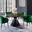 Hemingway 5 Piece Round Dinette Set In Green Velvet