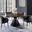 Hemingway 5 Piece Round Dinette Set In Gray Velvet