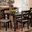 Henry Modern and Contemporary Sand Fabric Upholstered and Dark Brown Finished Wood 5-Piece Dining Set